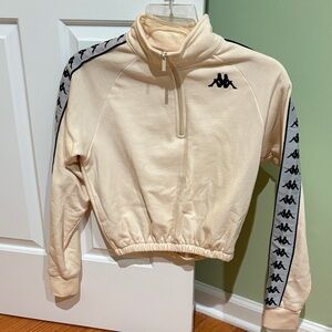 Kappa Beige Track Jacket with Black Logo Accents